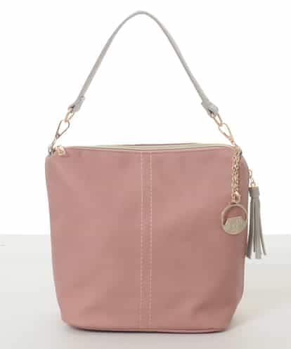 BJCAA14150 MK MICHEL KLEIN BAG [軽量/2WAY/チャーム付き]ステッチアクセントワンハンドルバッグ