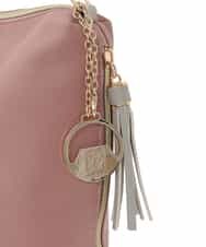 BJCAA14150 MK MICHEL KLEIN BAG(MK ミッシェルクラン バッグ) [軽量/2WAY/チャーム付き]ステッチアクセントワンハンドルバッグ パープル