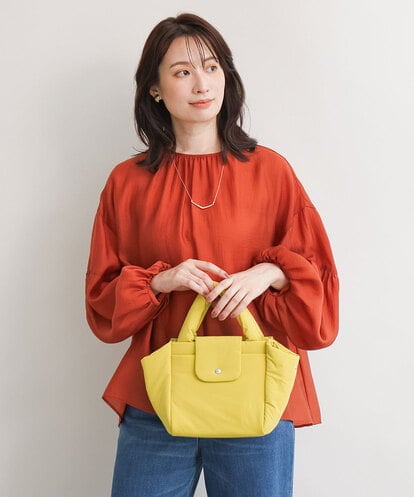 BJCJD69130  [WEB限定/軽量/2WAY]ポケットアクセント台形コンパクトトート