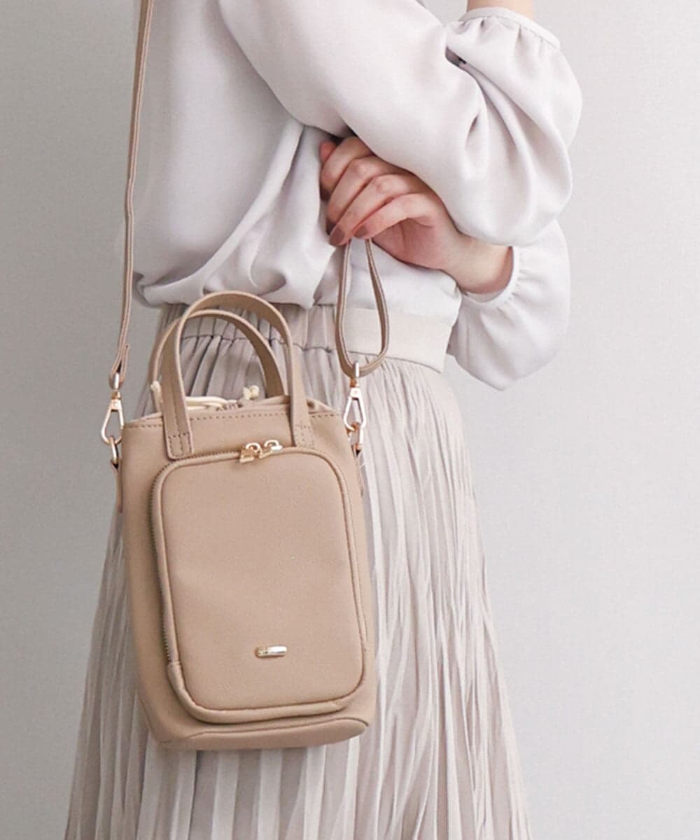 BJCJD73120 MK MICHEL KLEIN BAG(MK ミッシェルクラン バッグ) [2WAY/保冷保温]COOL＆WARM ミニハンドバッグ ベージュ