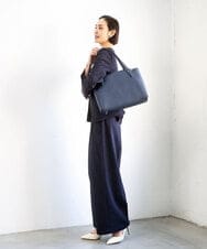BKBGD02180 MK MICHEL KLEIN BAG(MK ミッシェルクラン バッグ) [2WAY/A4収納可]合成皮革ポイントデザイントートバッグ ネイビー