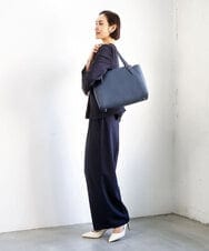 BKBGD02180 MK MICHEL KLEIN BAG(MK ミッシェルクラン バッグ) [2WAY/A4収納可]合成皮革ポイントデザイントートバッグ ネイビー