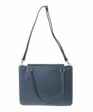 BKBGD02180 MK MICHEL KLEIN BAG(MK ミッシェルクラン バッグ) [2WAY/A4収納可]合成皮革ポイントデザイントートバッグ ネイビー