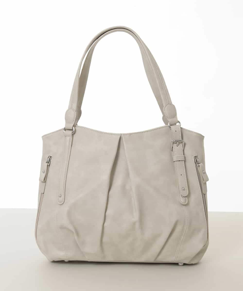 BKBGD26160 MK MICHEL KLEIN BAG(MK ミッシェルクラン バッグ) [2WAY]合成皮革タックデザイントートバッグ ホワイトベージュ