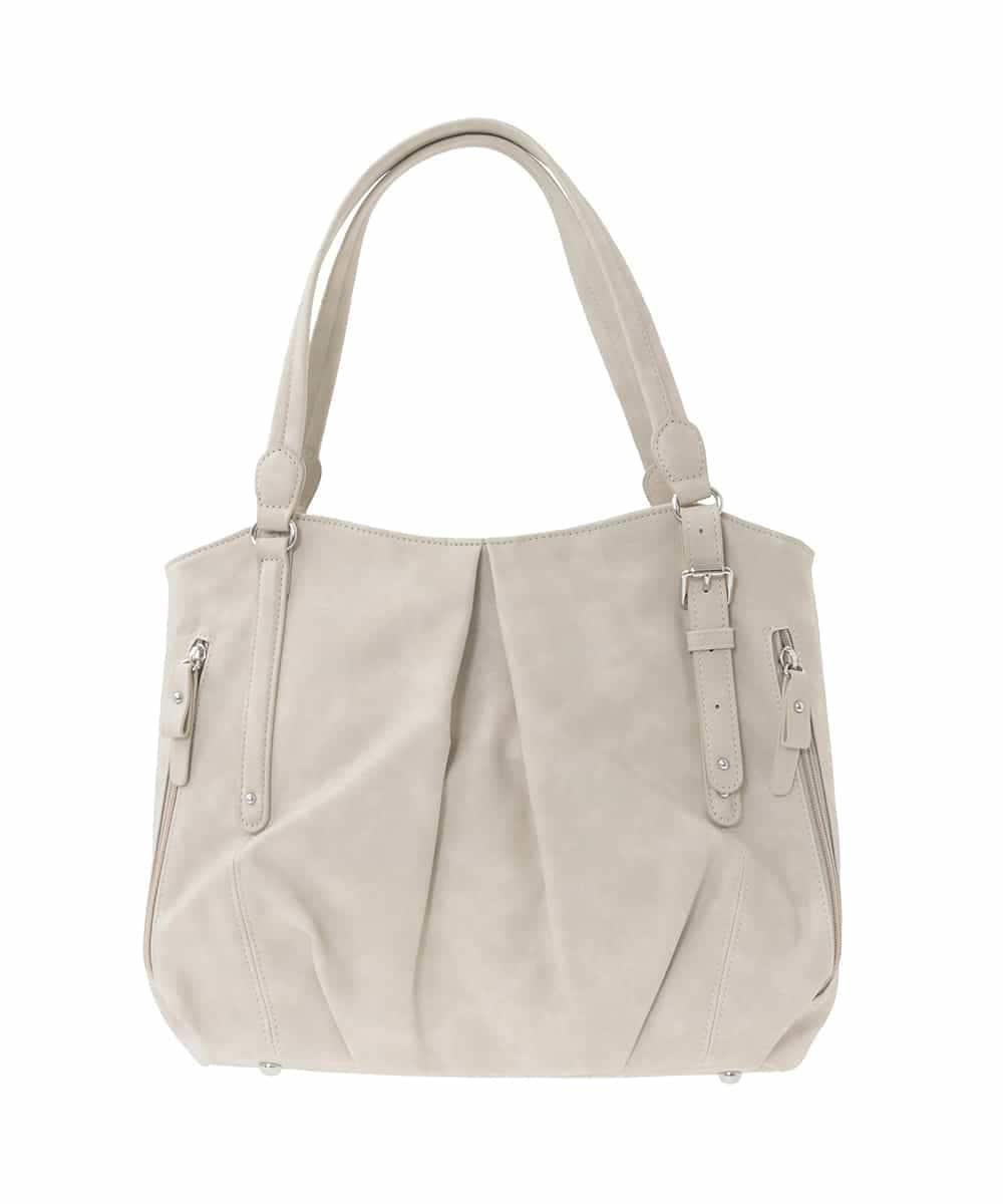 BKBGD26160 MK MICHEL KLEIN BAG(MK ミッシェルクラン バッグ) [2WAY]合成皮革タックデザイントートバッグ ホワイトベージュ