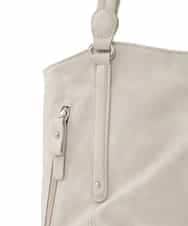 BKBGD26160 MK MICHEL KLEIN BAG(MK ミッシェルクラン バッグ) [2WAY]合成皮革タックデザイントートバッグ ホワイトベージュ
