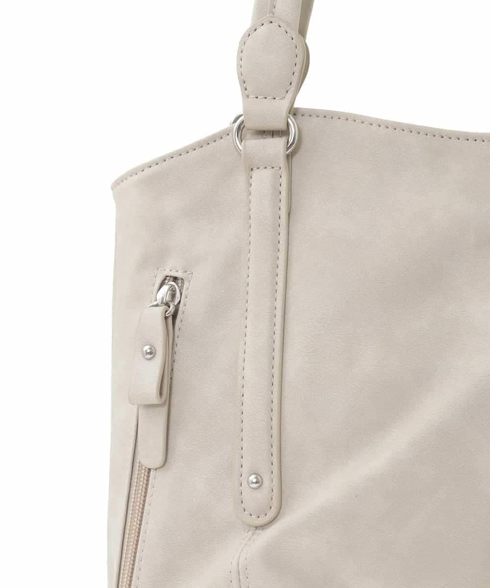 BKBGD26160 MK MICHEL KLEIN BAG(MK ミッシェルクラン バッグ) [2WAY]合成皮革タックデザイントートバッグ ホワイトベージュ