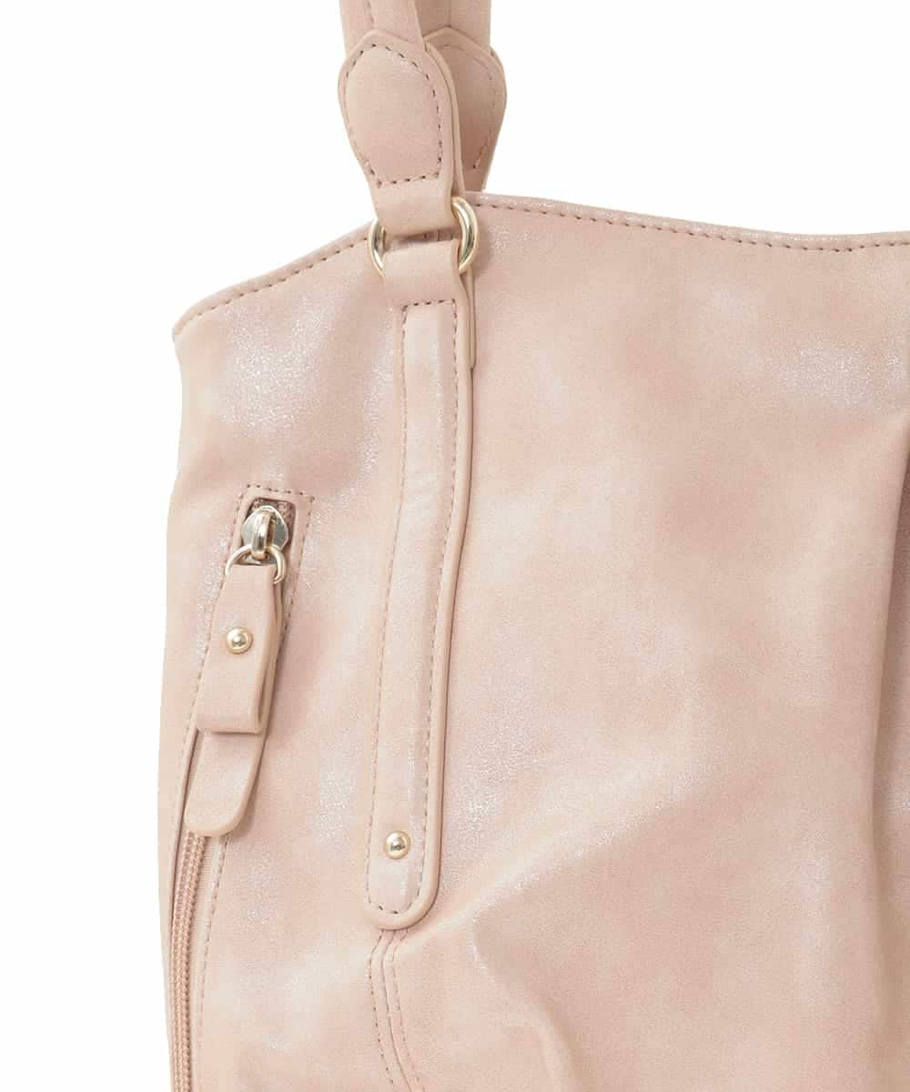 BKBGD26160 MK MICHEL KLEIN BAG(MK ミッシェルクラン バッグ) [2WAY]合成皮革タックデザイントートバッグ ホワイトベージュ