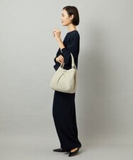 BKCAD07160 MK MICHEL KLEIN BAG(MK ミッシェルクラン バッグ) [2WAY]合成皮革タックデザインバッグ グレー
