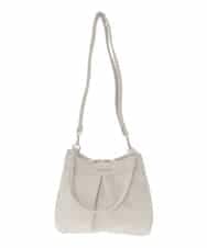 BKCAD07160 MK MICHEL KLEIN BAG(MK ミッシェルクラン バッグ) [2WAY]合成皮革タックデザインバッグ グレー