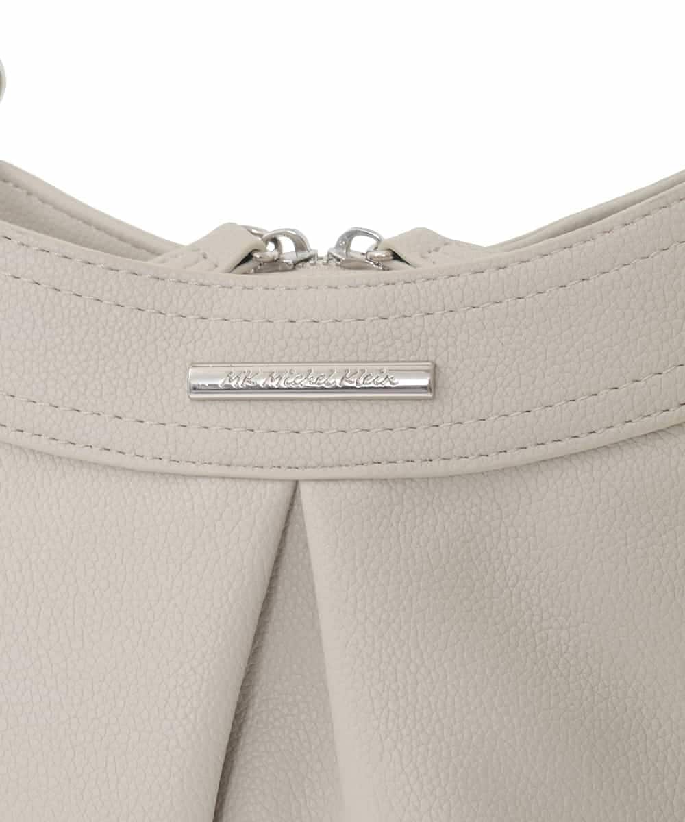 BKCAD07160 MK MICHEL KLEIN BAG(MK ミッシェルクラン バッグ) [2WAY]合成皮革タックデザインバッグ グレー