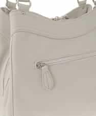 BKCAD07160 MK MICHEL KLEIN BAG(MK ミッシェルクラン バッグ) [2WAY]合成皮革タックデザインバッグ グレー