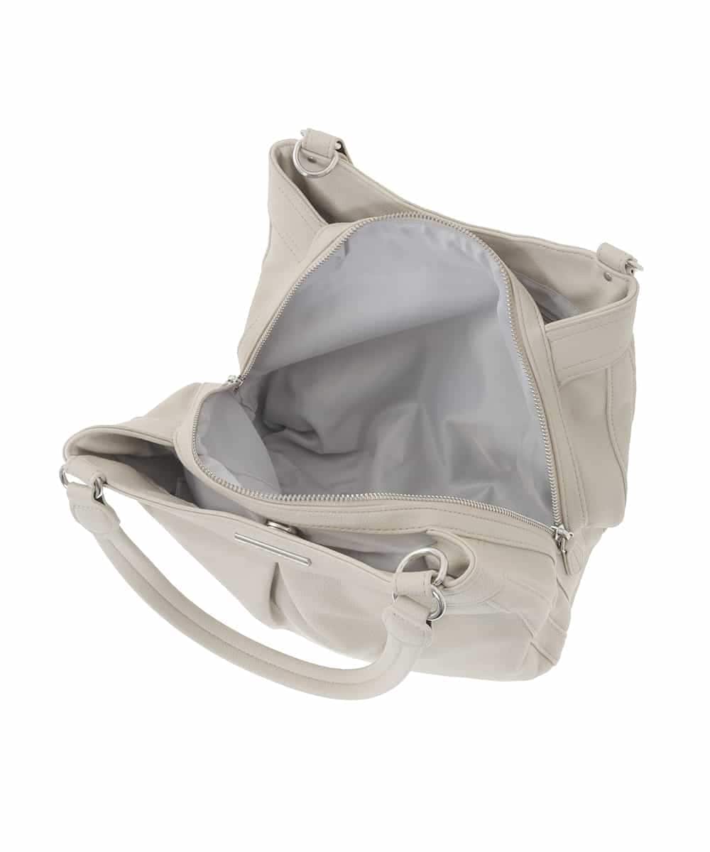 BKCAD07160 MK MICHEL KLEIN BAG(MK ミッシェルクラン バッグ) [2WAY]合成皮革タックデザインバッグ グレー
