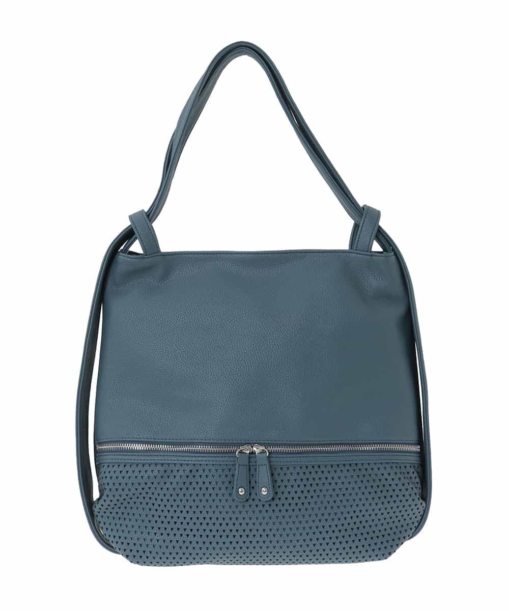 BKCAD26165 MK MICHEL KLEIN BAG(MK ミッシェルクラン バッグ) [2WAY]パンチングデザイン変形トートバッグ グリーン