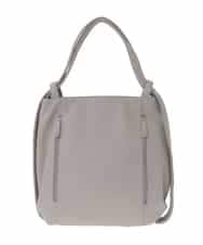 BKCAD26165 MK MICHEL KLEIN BAG(MK ミッシェルクラン バッグ) [2WAY]パンチングデザイン変形トートバッグ ライトグレー
