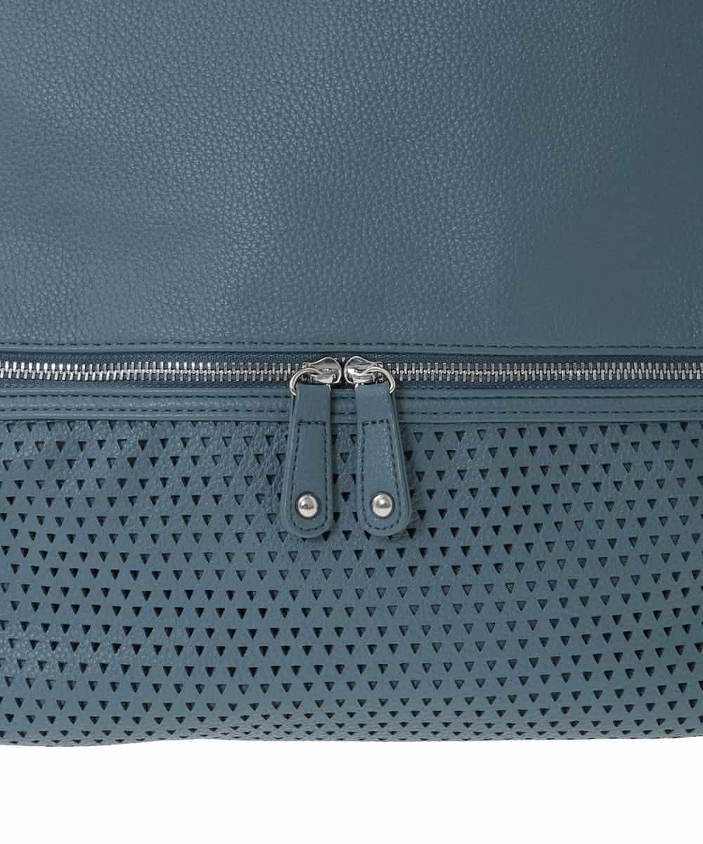 BKCAD26165 MK MICHEL KLEIN BAG(MK ミッシェルクラン バッグ) [2WAY]パンチングデザイン変形トートバッグ ライトグレー