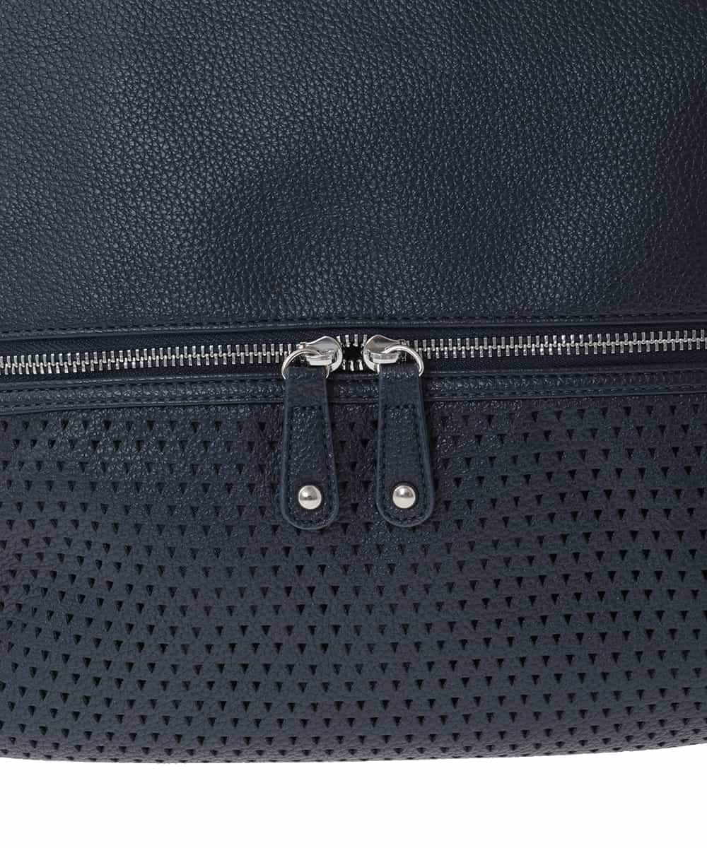 BKCAD26165 MK MICHEL KLEIN BAG(MK ミッシェルクラン バッグ) [2WAY]パンチングデザイン変形トートバッグ ライトグレー