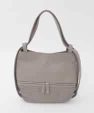 BKCAG28160 MK MICHEL KLEIN BAG(MK ミッシェルクラン バッグ) [2WAY]パンチングデザイン変形コンパクトバッグ ベージュ