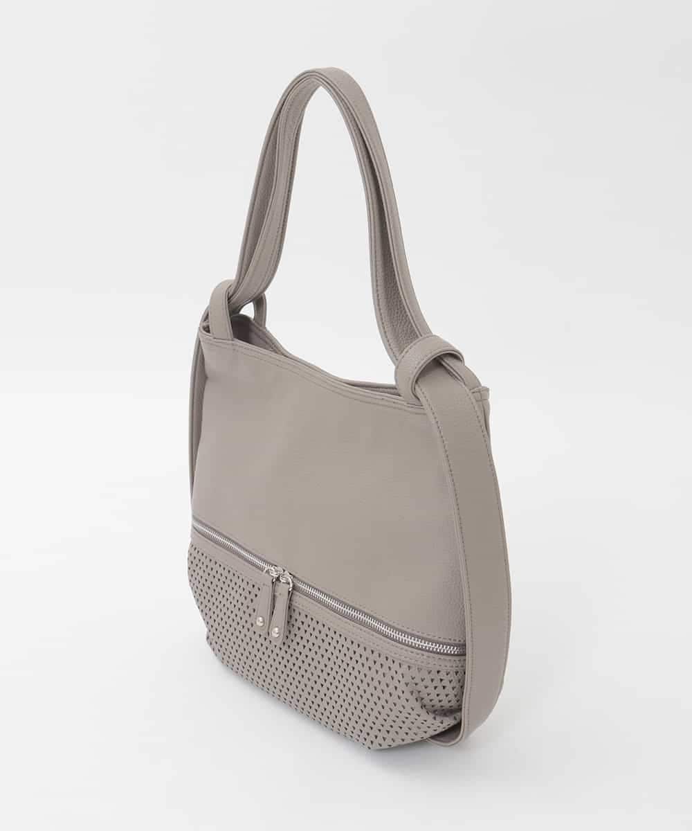 BKCAG28160 MK MICHEL KLEIN BAG(MK ミッシェルクラン バッグ) [2WAY]パンチングデザイン変形コンパクトバッグ ベージュ