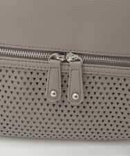 BKCAG28160 MK MICHEL KLEIN BAG(MK ミッシェルクラン バッグ) [2WAY]パンチングデザイン変形コンパクトバッグ ベージュ