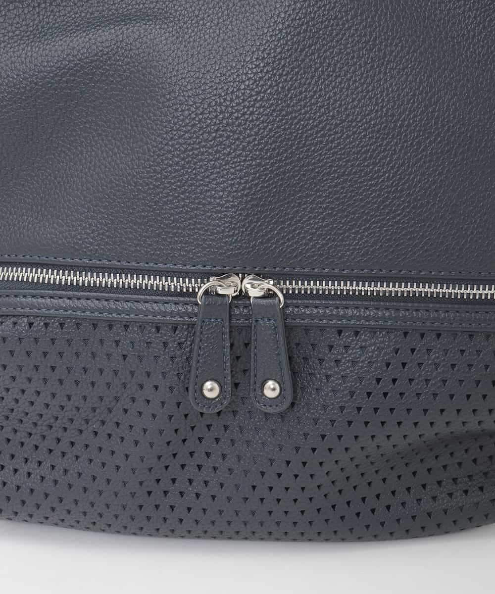 BKCAG28160 MK MICHEL KLEIN BAG(MK ミッシェルクラン バッグ) [2WAY]パンチングデザイン変形コンパクトバッグ ベージュ