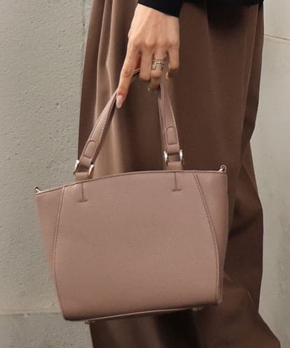 BPBAG90160 MK MICHEL KLEIN BAG [2WAY]合成皮革スクエアミニトートバッグ
