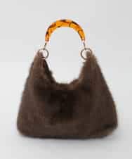 BPCAG01160 MK MICHEL KLEIN BAG(MK ミッシェルクラン バッグ) [2WAY]アクリルハンドルファーバッグ オレンジ