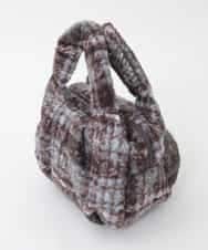 BPCAG02150 MK MICHEL KLEIN BAG(MK ミッシェルクラン バッグ) チェック柄ボアミニトートバッグ ブルー