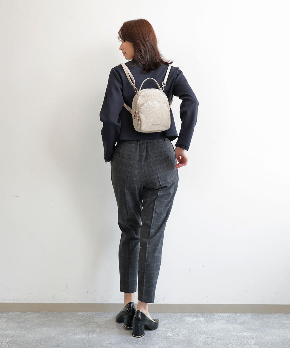 BPCLD94150 MK MICHEL KLEIN BAG(MK ミッシェルクラン バッグ) [3WAY/軽量]合成皮革ミニマムリュック アイボリー