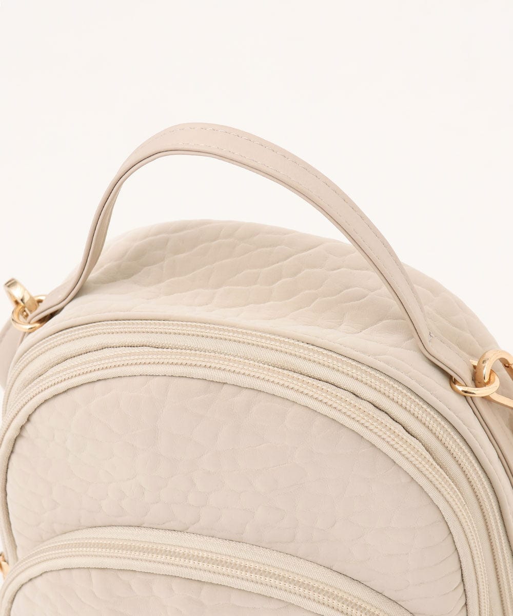 BPCLD94150 MK MICHEL KLEIN BAG(MK ミッシェルクラン バッグ) [3WAY/軽量]合成皮革ミニマムリュック アイボリー