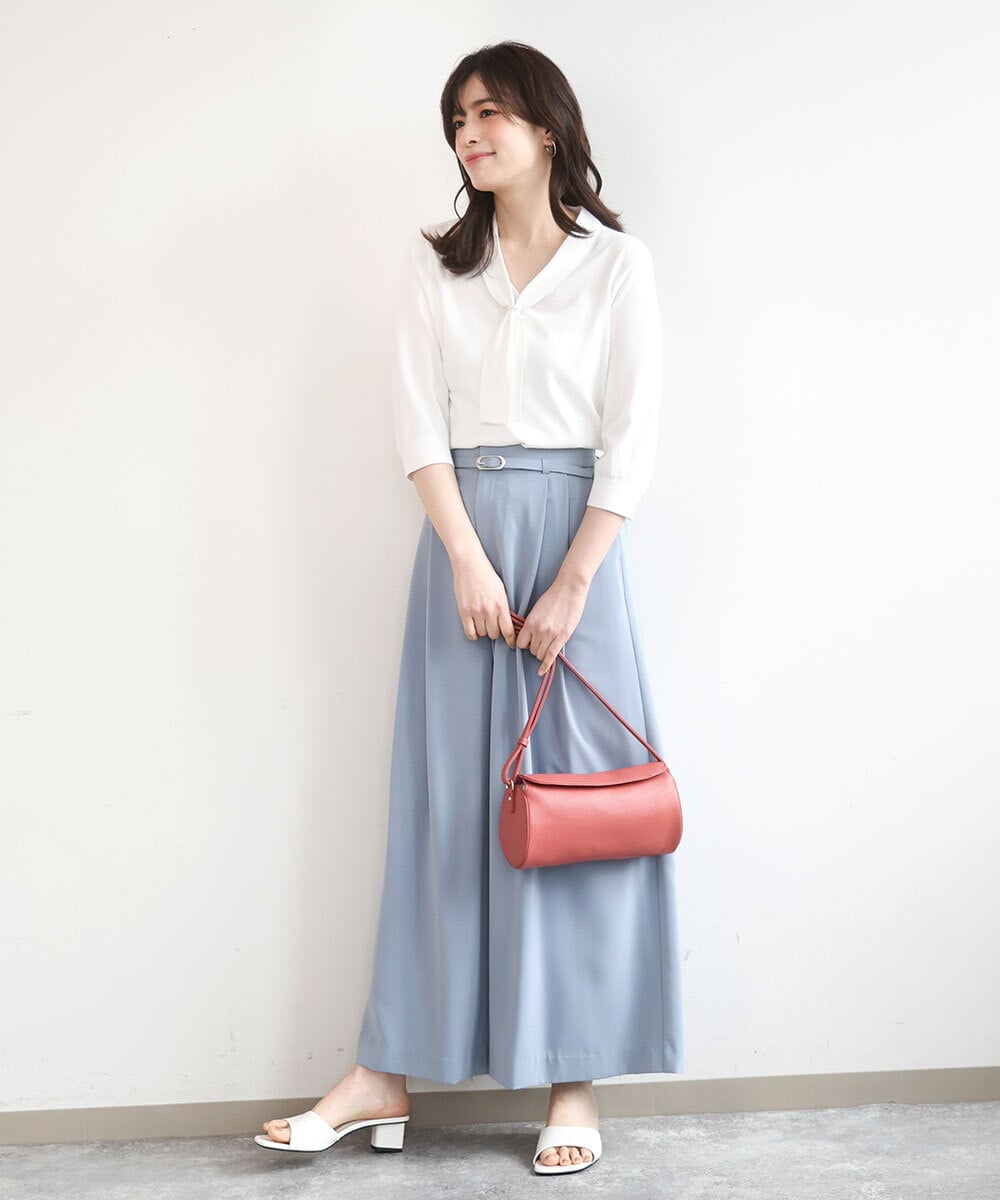 BPKGD30200 MK MICHEL KLEIN BAG(MK ミッシェルクラン バッグ) [300g以下の軽量]カウレザーシリンダーバッグ アイボリー