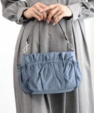 BPRAG95150 MK MICHEL KLEIN BAG(MK ミッシェルクラン バッグ) [2WAY]フリルギャザーコンパクトショルダーバッグ ライトブルー