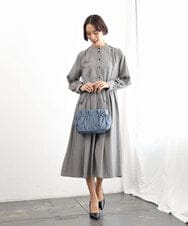 BPRAG95150 MK MICHEL KLEIN BAG(MK ミッシェルクラン バッグ) [2WAY]フリルギャザーコンパクトショルダーバッグ ライトブルー