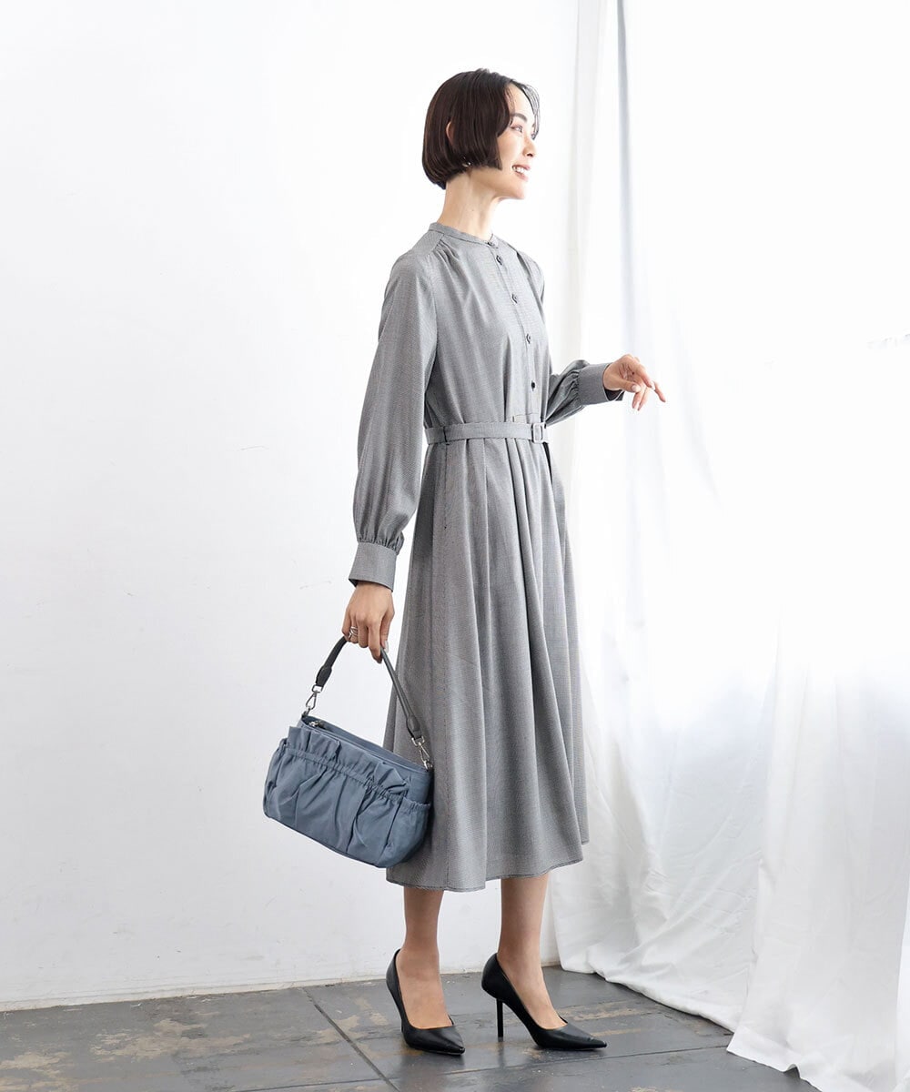 BPRAG95150 MK MICHEL KLEIN BAG(MK ミッシェルクラン バッグ) [2WAY]フリルギャザーコンパクトショルダーバッグ ライトブルー