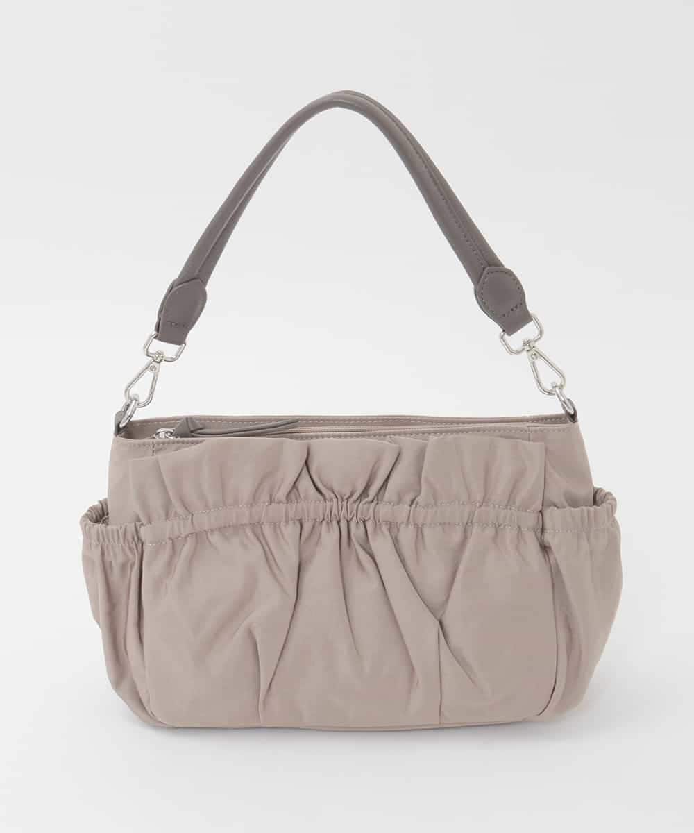 BPRAG95150 MK MICHEL KLEIN BAG(MK ミッシェルクラン バッグ) [2WAY]フリルギャザーコンパクトショルダーバッグ ベージュ