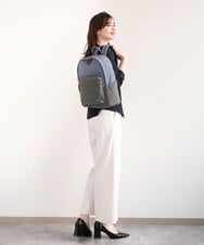 BPRED21170 MK MICHEL KLEIN BAG(MK ミッシェルクラン バッグ) [軽量/A4収納可]異素材ジョイントナイロンリュックサック グレー