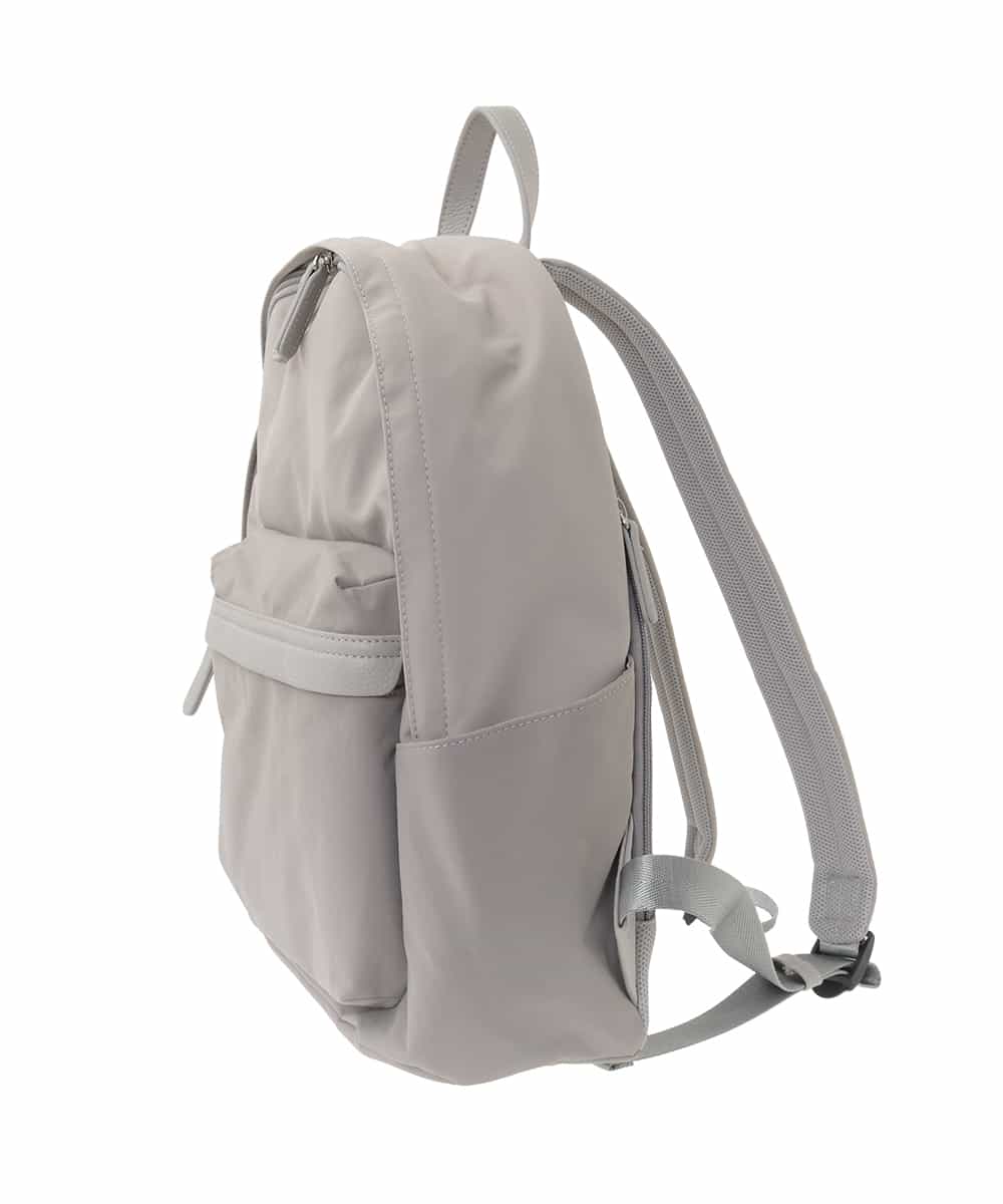 BPRED21170 MK MICHEL KLEIN BAG(MK ミッシェルクラン バッグ) [軽量/A4収納可]異素材ジョイントナイロンリュックサック グレー