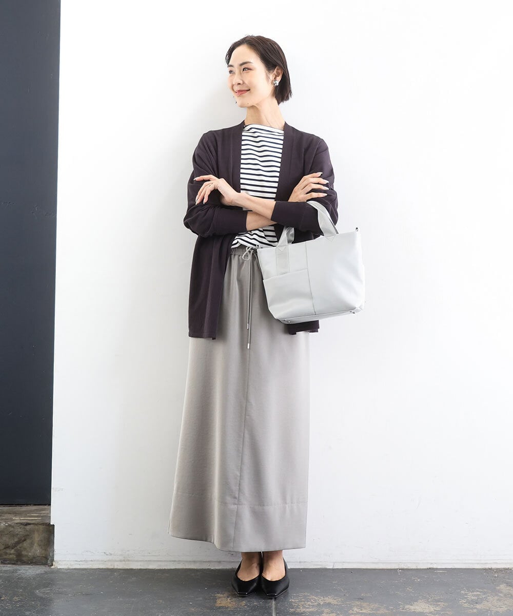 BPRED23150 MK MICHEL KLEIN BAG(MK ミッシェルクラン バッグ) [2WAY]三層構造切り替えデザイントートバッグ シルバー