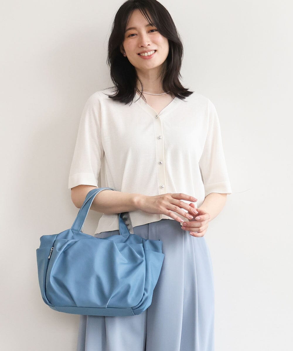 BPRGD31150 MK MICHEL KLEIN BAG(MK ミッシェルクラン バッグ) [2WAY/撥水]多機能ポケットタックデザイントートバッグ ブルー