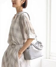 BPRJD52150 MK MICHEL KLEIN BAG(MK ミッシェルクラン バッグ) [2WAY/軽量]デザインコンパクトナイロンバッグ ライトグレー