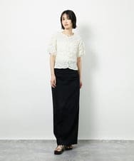 CTBID05060 TONEA(トネア) シャーリングブラウス ホワイト
