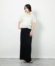 CTBID05060 TONEA(トネア) シャーリングブラウス ホワイト