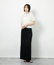 CTBID05060 TONEA(トネア) シャーリングブラウス ホワイト