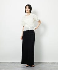 CTBID05060 TONEA(トネア) シャーリングブラウス ホワイト