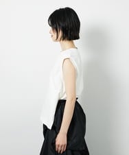 CTEID03081 TONEA(トネア) タックデザイン ドッキングワンピース ホワイト×ブラック
