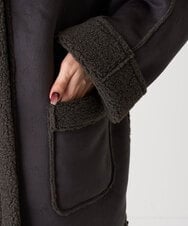 CTJAG03110 TONEA(トネア) フェイクムートンスタンドジャケット チャコール