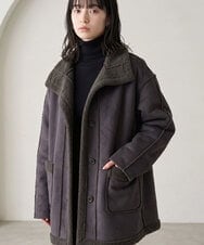 CTJAG03110 TONEA(トネア) フェイクムートンスタンドジャケット チャコール