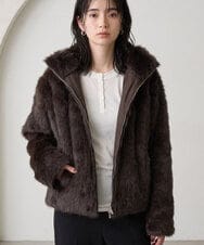 CTJAG04090 TONEA(トネア) スタンドジップファーブルゾン ブラウン