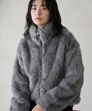 CTJAG04090 TONEA(トネア) スタンドジップファーブルゾン ブラウン