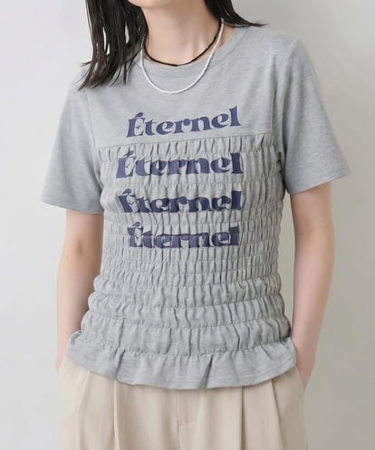 CTKID01049  シャーリングロゴTシャツ